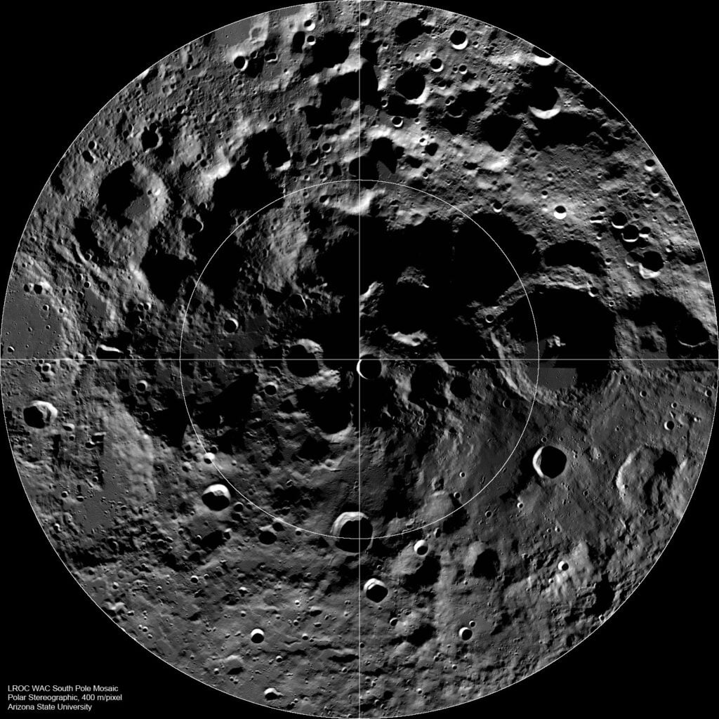 moon south pole