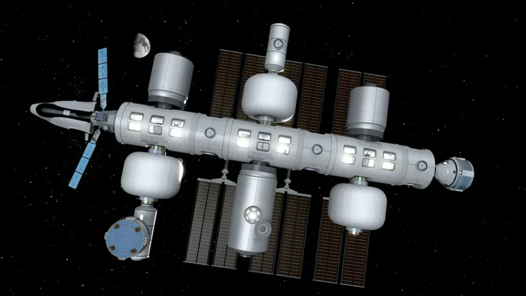 A rendering of Blue Origin’s Orbital Reef Orbital Reef