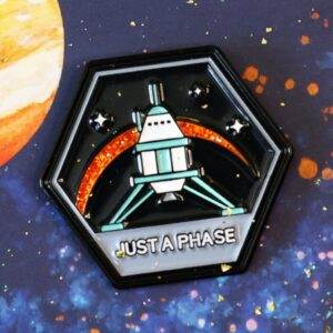 mission astro just a phase pin badge