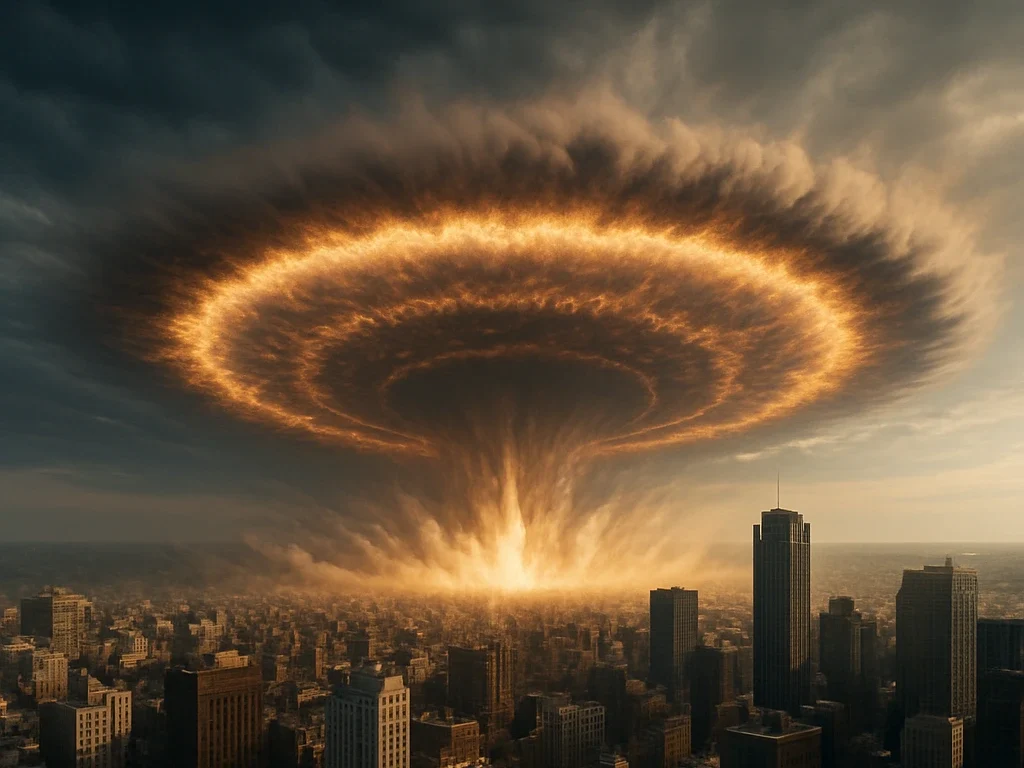 AI generated Sonic boom from a Meteor