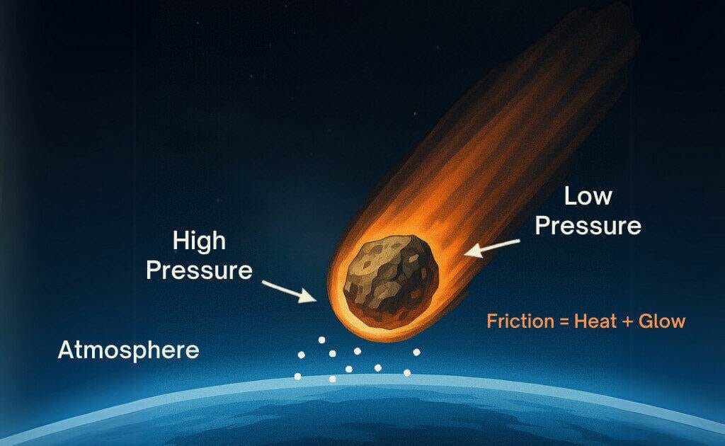 Meteoroid entering Earth's atmosphere