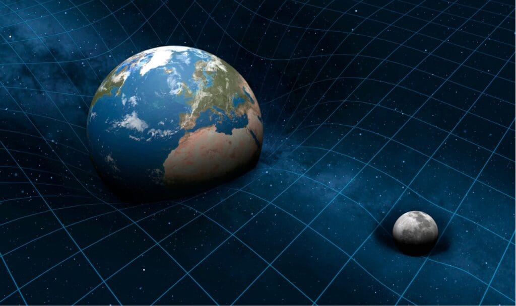 curved space due to gravity