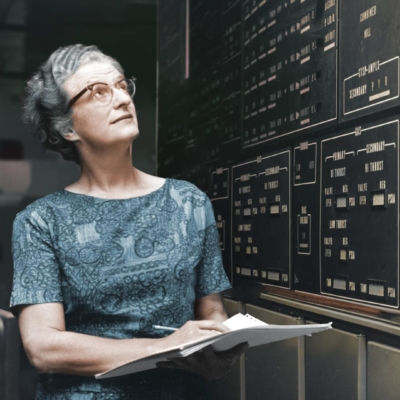 nancy grace roman nasa portrait with computer and notebook